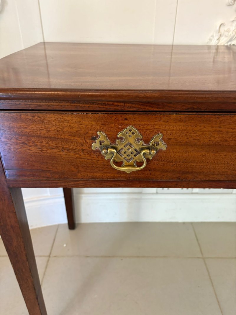 Antique George III Quality Figured Mahogany Side/Console Table - Image 12